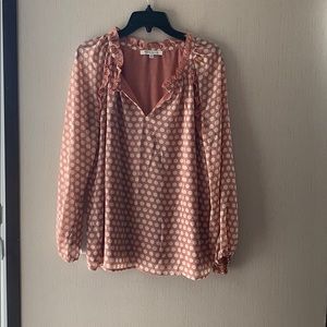 Pink and white blouse